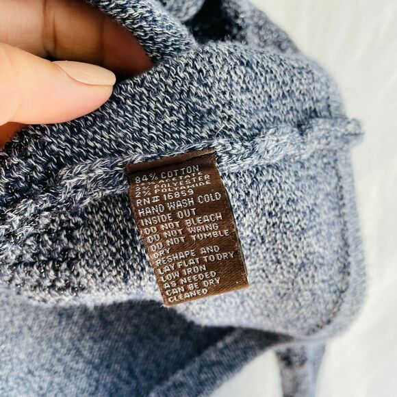 J. McLaughlin Randy Stripe Sweater Knit Scoop Neck Long Sleeve Metallic Blue S - Picture 9 of 10